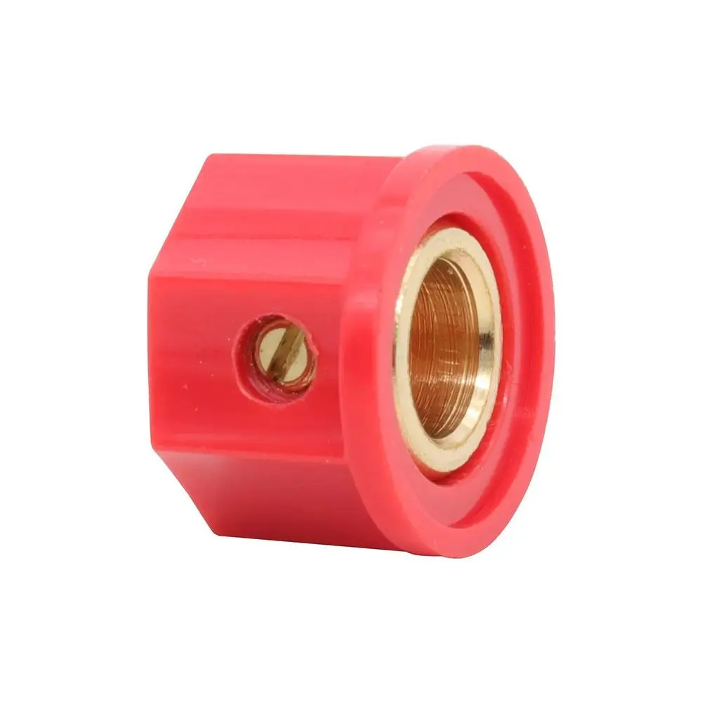 4Pcs 15x10.5mm Pointer Control Knob 6.35mm 1/4 Inch Shaft Hole ABS Plastic Potentiometer Knob Fluted Pointer Design