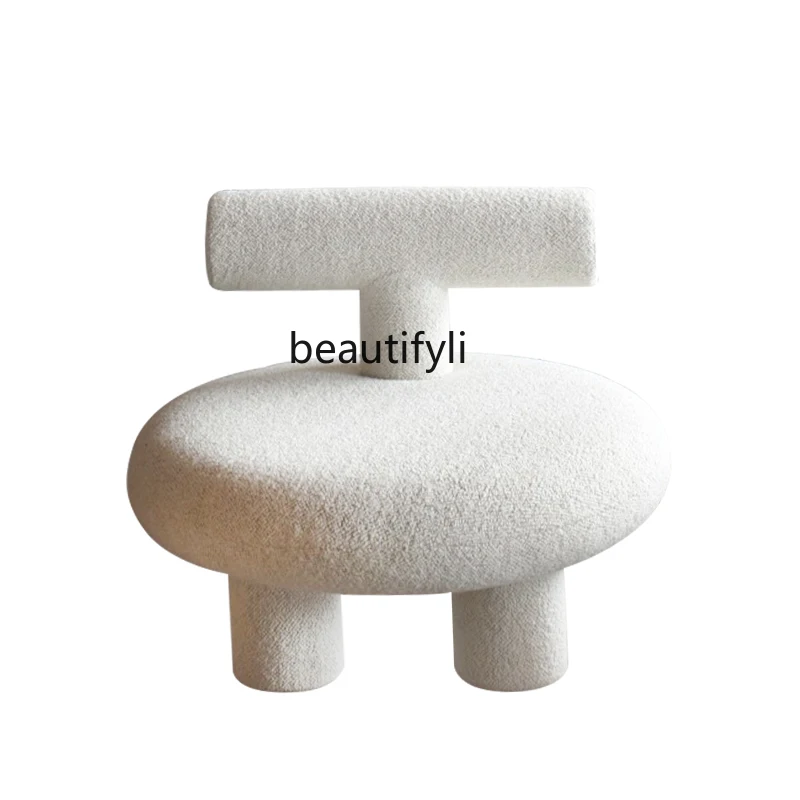 Light Luxury Minimalist Lamb Wool Lazy Leisure Chair Living Room Bedroom Fun Couch Designer