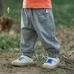 Amila Baby Boy Pants 2023 Spring New Loose Overalls Casual Versatile Trousers for 0-6 Years Fashion Two Colors Children Clothes