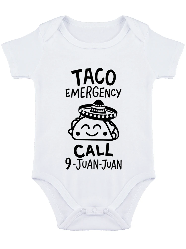 Taco Emergency Call Nine Juan Juan ,Baby Bodysuit Funny Baby onesie Adorable Outfit Newborn Cute Romper