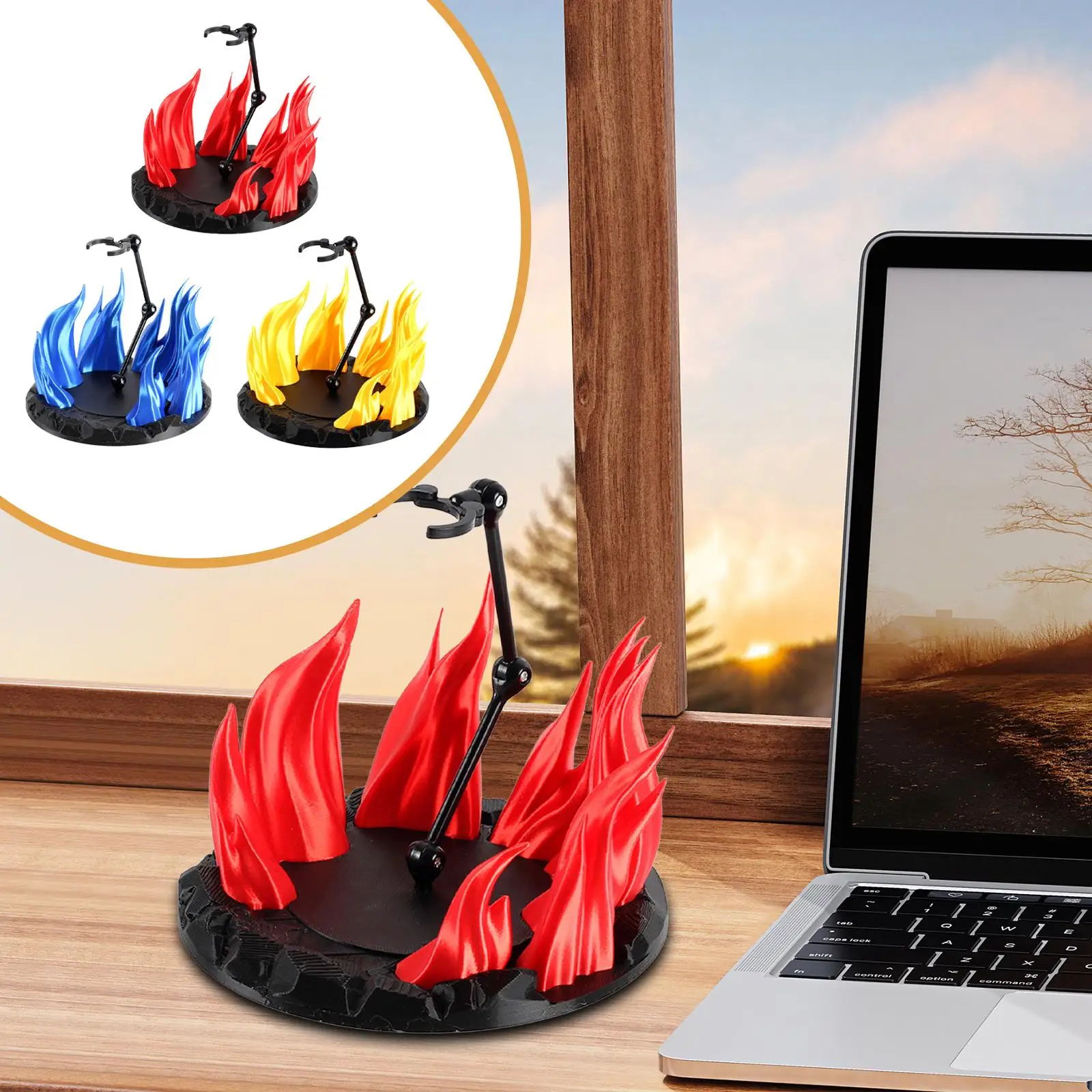 

with Fire Effects DIY Assembly Stable for Collectible Action Figure Stand