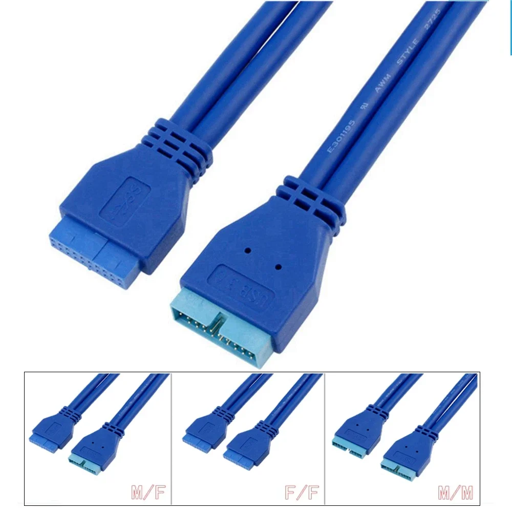 

USB3.0 20PIN male to female high-speed extension cable for connecting computer motherboard to chassis cable 0.5m