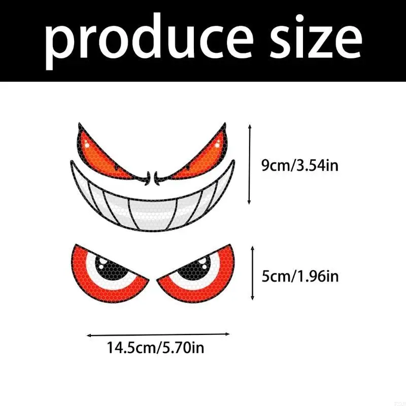 Raised Evil Eyes Car Sticker Decorative Sticker Waterproof Motorbike Accessory 72XB