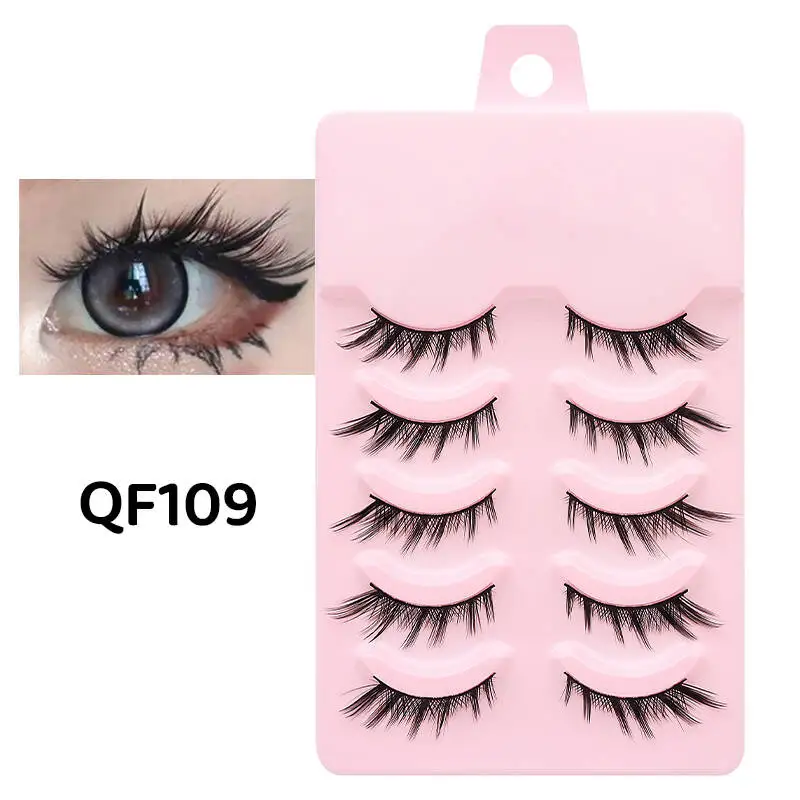DINGSEN 5 Paar Wimpern, natürliche Augen, Wimpern für Make-up, weiche lange Wimpern, Streifen, falsche Wimpern, Beauty-Tools – Detail 30