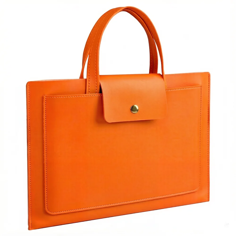 Slim Laptop Tote Bag PU Leather Waterproof Laptop Sleeve For MacBook Neo MacBook Air 13 Pro 14 16  Samsung Portable Computer