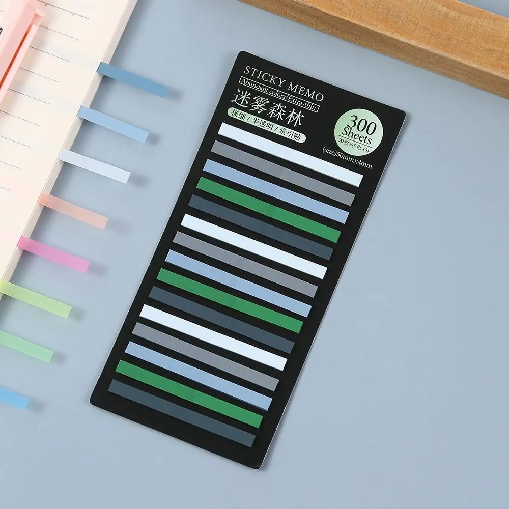 Bookmark 300 Sheets Rainbow Index Memo Pad PET Kawaii Sticky Notepads Stationery Sticker Notes School