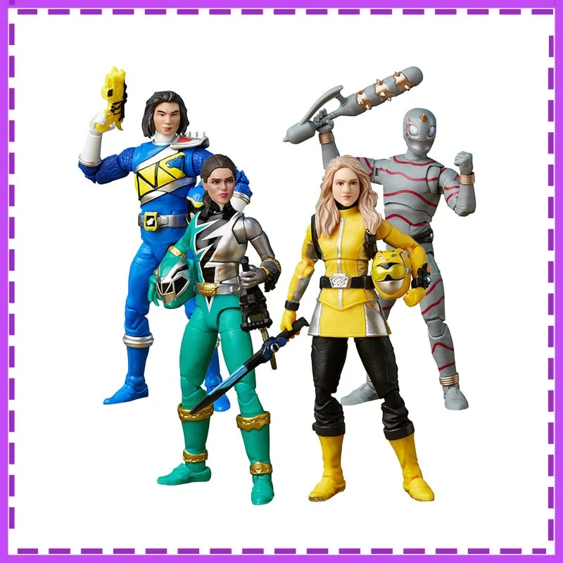 

Hasbro Anime POWER RANGERS Go-Busters Wild Force Power Rangers Green Ranger Yellow Ranger Blue Ranger Action Figure Model Toys