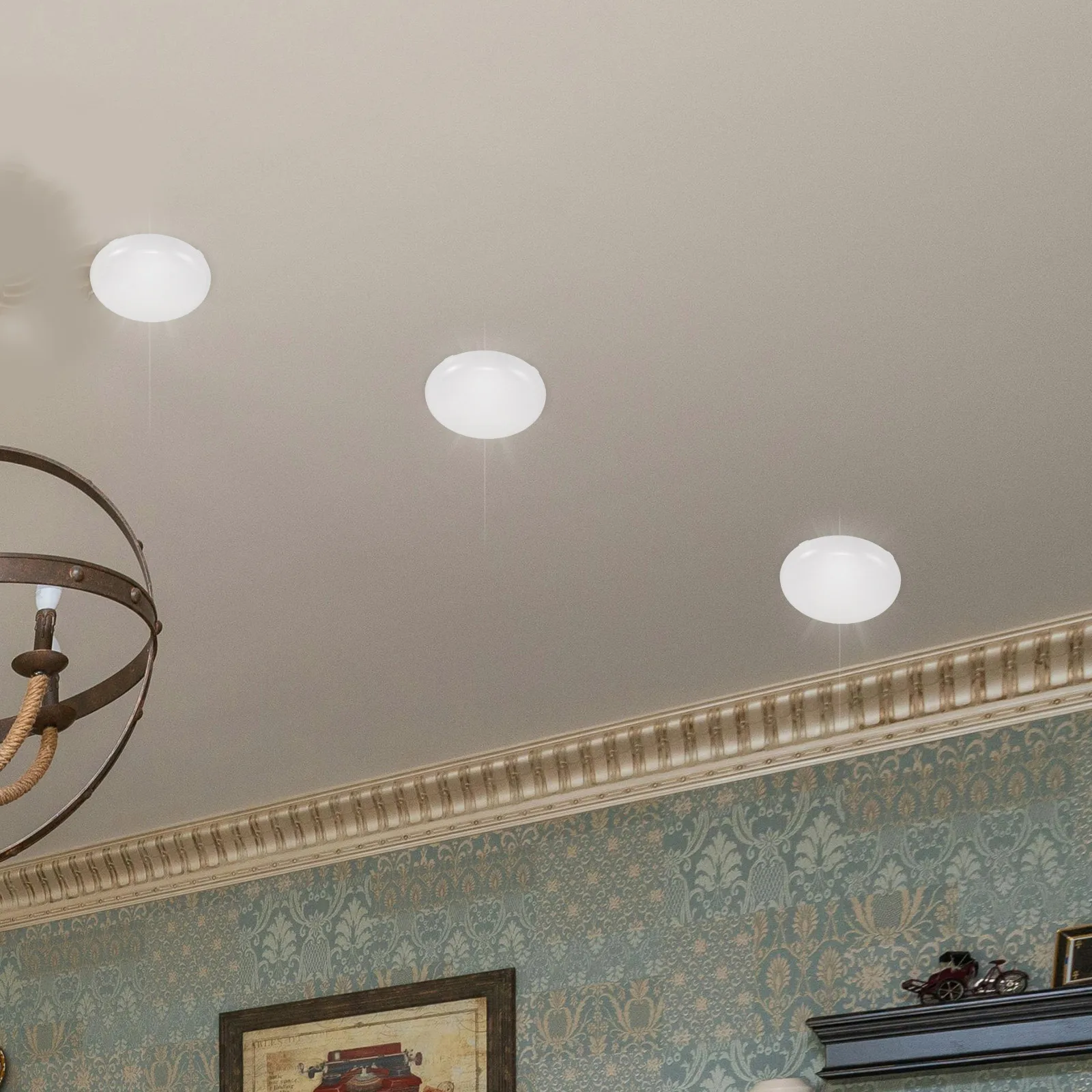 

6 Pcs LED Diffuser Panels Round Light Covers Anti Fog Thick Plastic Boards for Tube Lamps Dust Lampshade