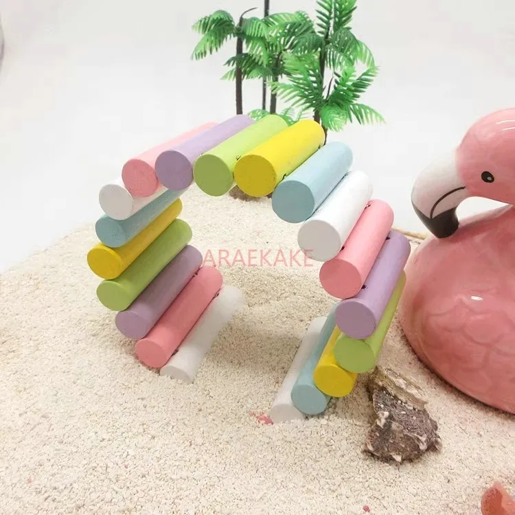 

[Rainbow Fence] Wooden fence, hermit crab crawling, pet breeding box layout, decoration, landscape design, and arbitrary bending