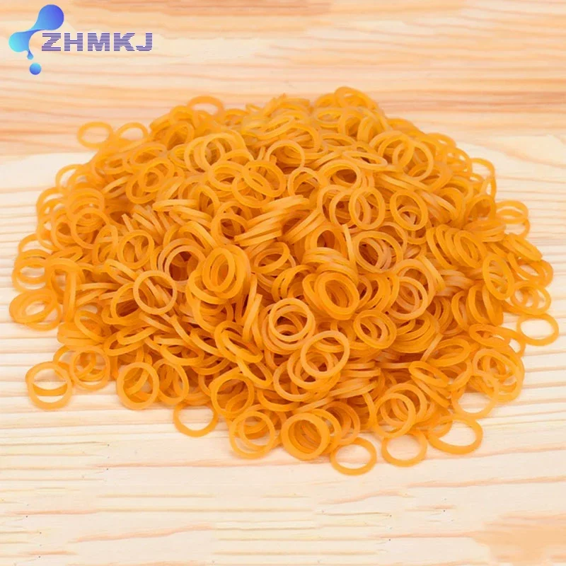 Yellow Elastic Rubber Bands Fasteners Used for Office School Stationery Supplies Stretchable Sturdy Rubber Elastics Band