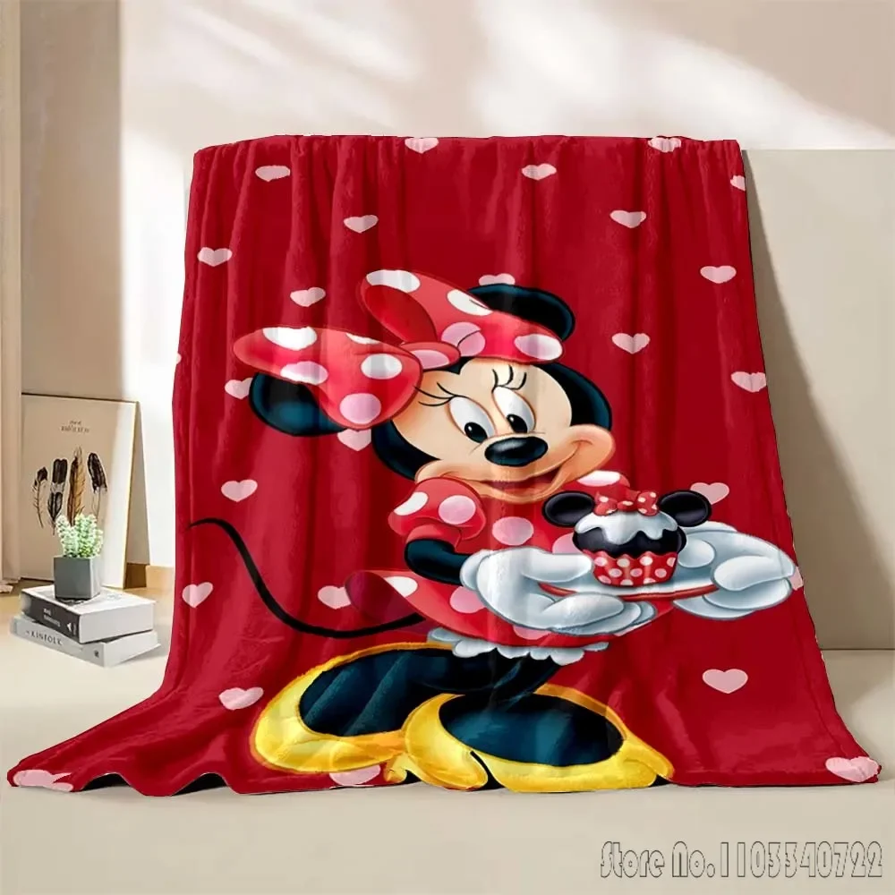  Mickey Minnie Blanket Soft Fluffy Cartoon Throw Children Adult Plush Quilt Girl Kid Throw Summer Blanket for Sofa Bed