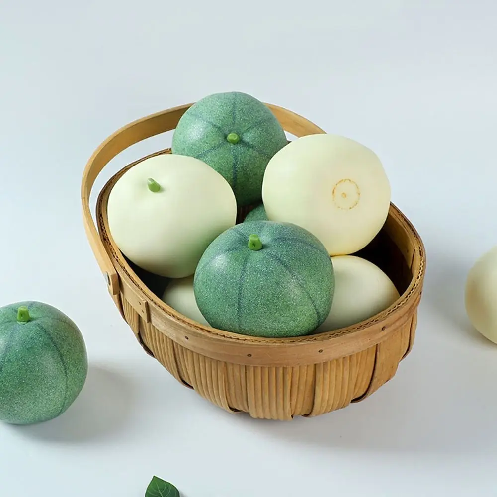

2Pcs Creative Foam Artificial Melon Plastic Realistic Fake Fruit Lifelike Decorative Decorative Fruits DIY