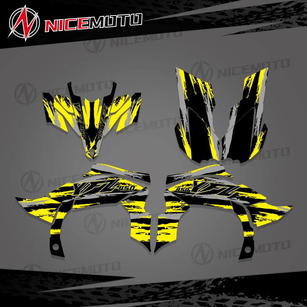 Nicemoto Atv Full Plastics Achtergrond Sticker Sticker Sticker Voor Yamaha Yfz450r Yfz 450r 450 R 2009 2010 2011 2012