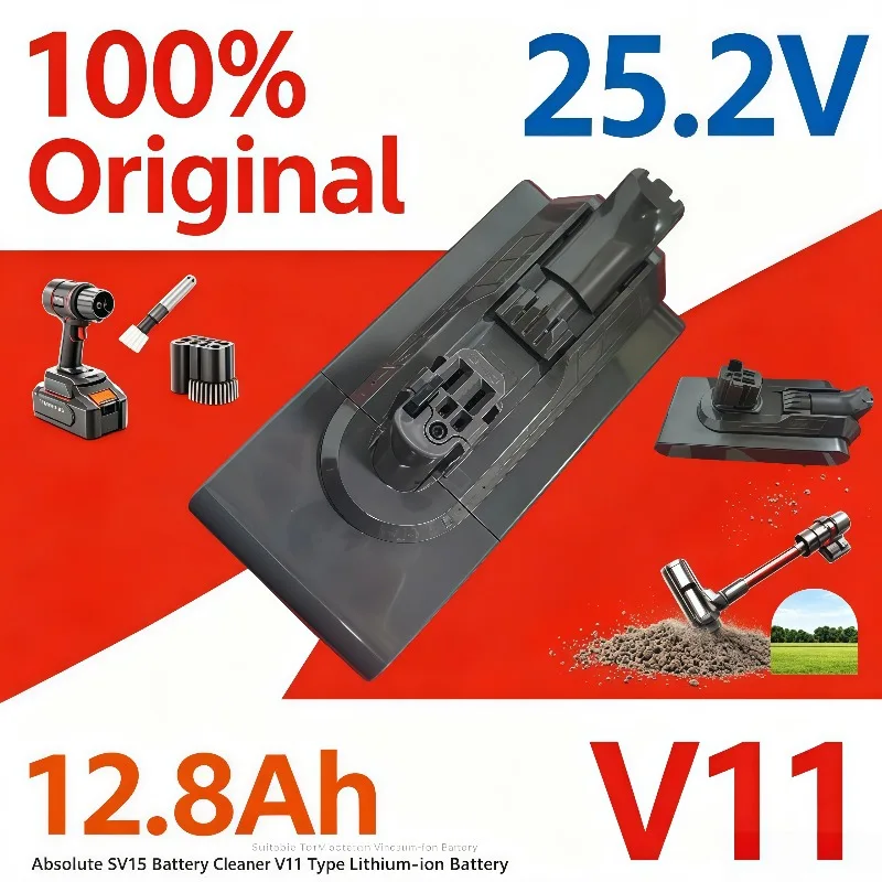 Suitable for V11 Absolute SV15 Vacuum Cleaner lpega 100% Original 25.2V 12.8Ah V11 Lithium‑ion Battery Pack