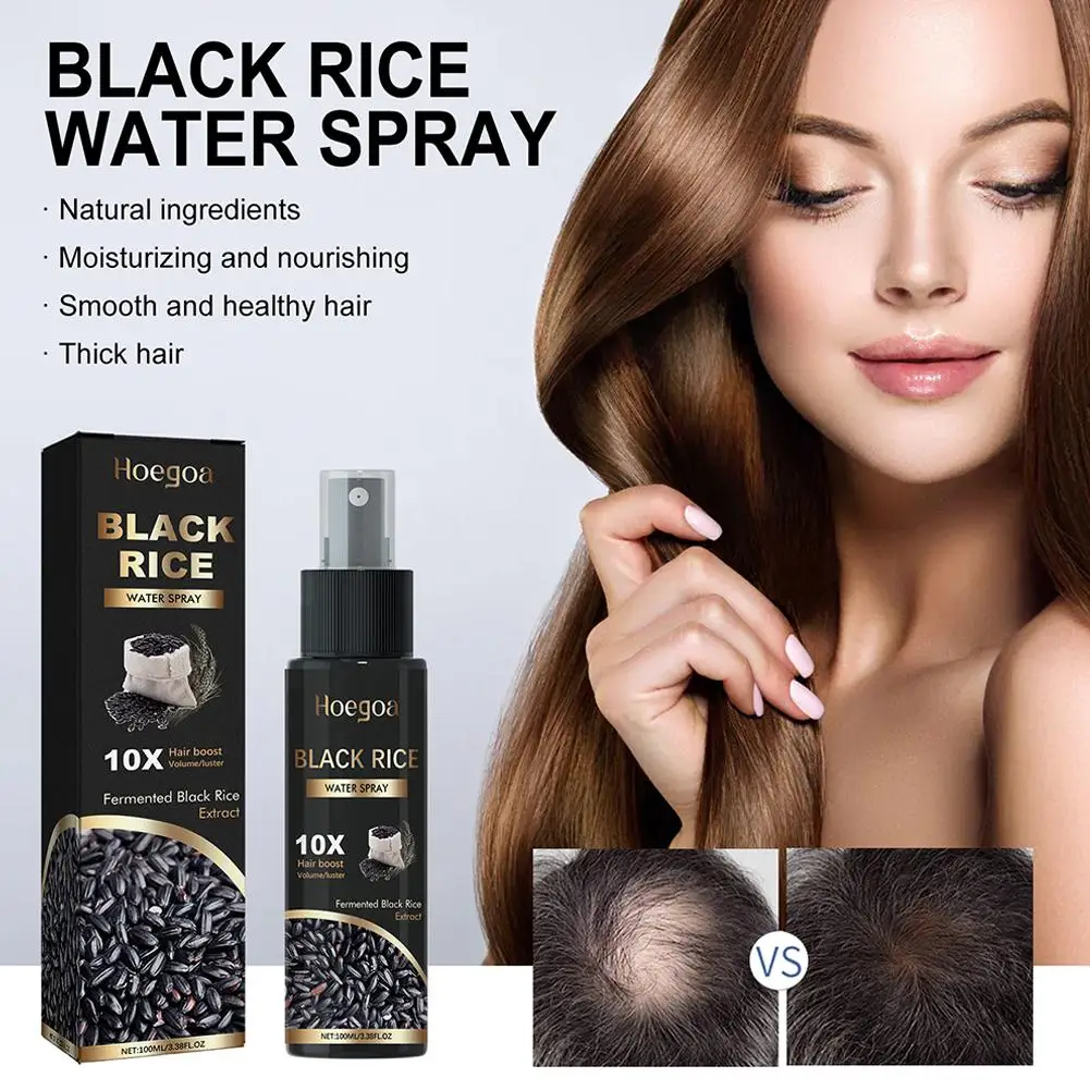 100ml Rice Water Hair Mist Essence Hair Moisturizing Spray Anti-Hair Rice Black Essence Hair Spray Care Care Product Water Y1Q2