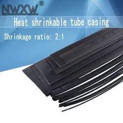 1 meters/lot Insulation heat shrinkable tube black diameter 15mm 16mm 18mm 20mm 22mm 25mm 28mm 30mm 35mm 40mm shrink tube