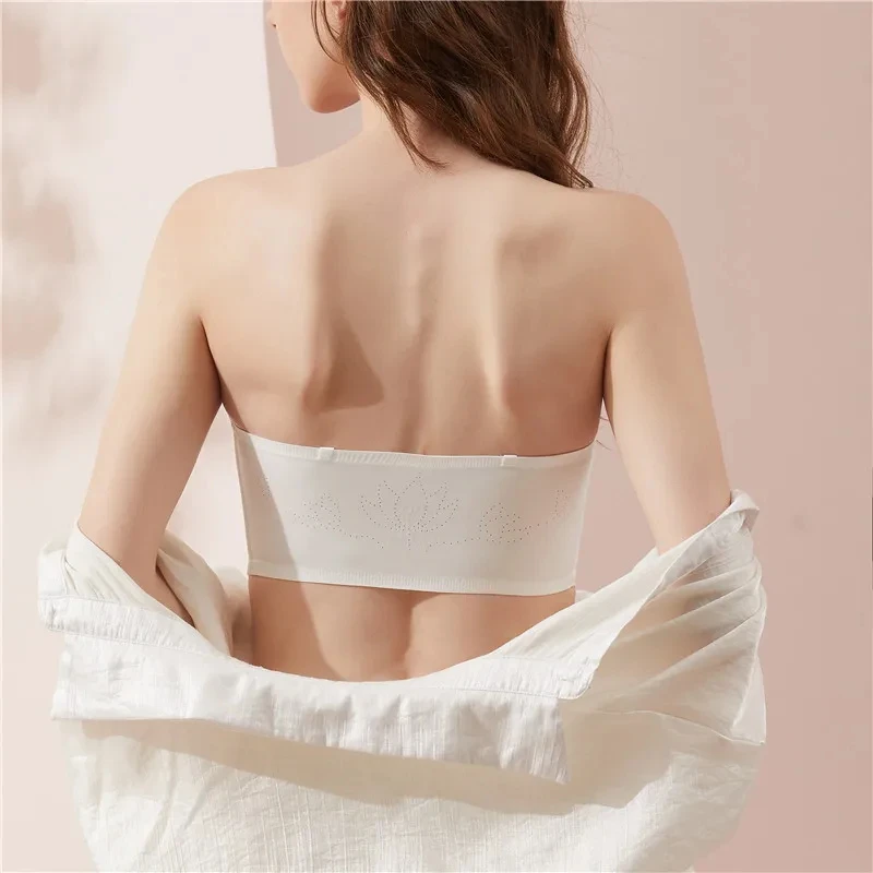 Simplejewel Strapless Bandeau Bra for Women Girls Seamless Push Up Half Bras Tube Top Padded Multiway Brarette