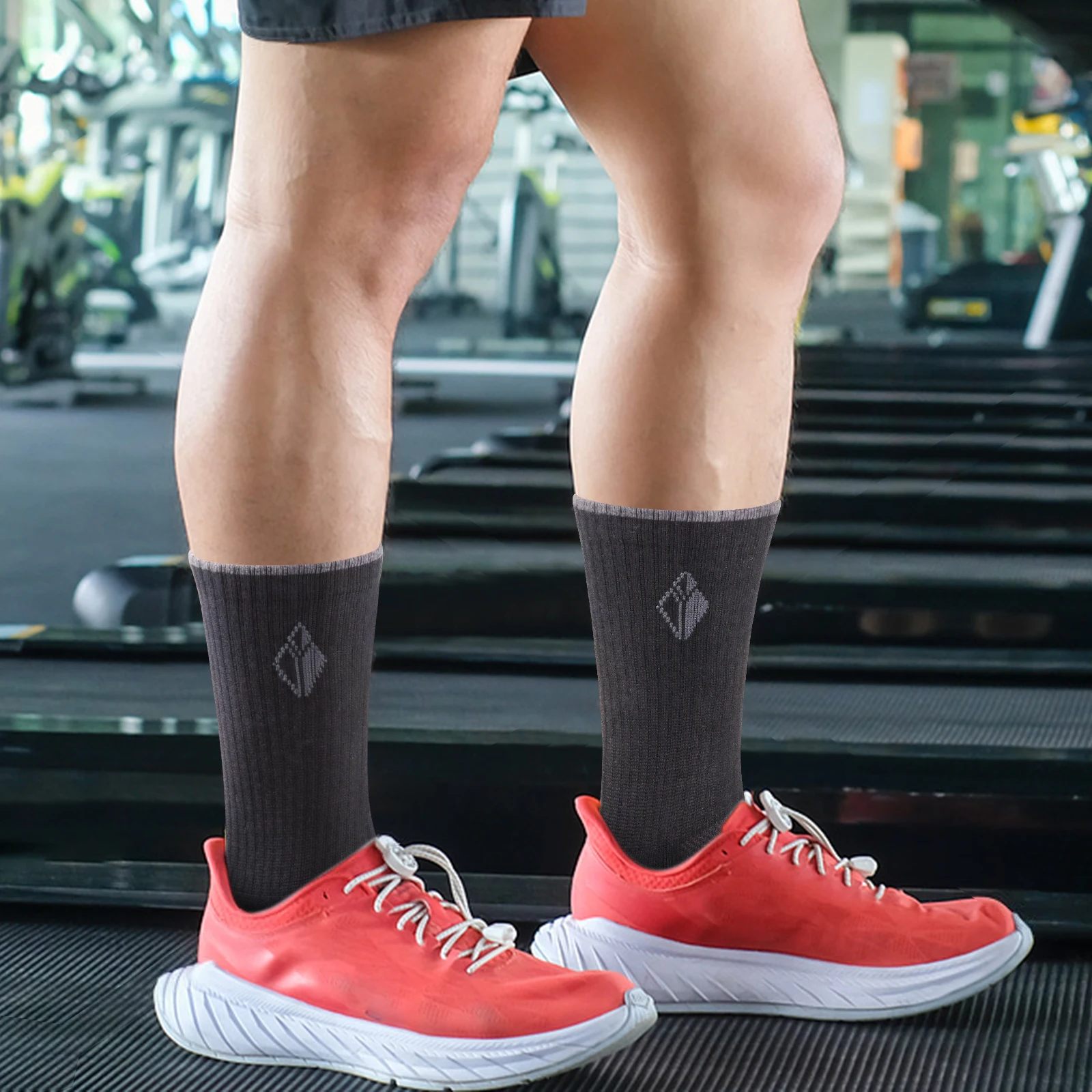 YUEDGE Calcetines deportivos para hombre y mujer, absorben la humedad, acolchados, antiolor, cómodos, informales, para el trabajo diario, entrenamientos deportivos, 5 pares