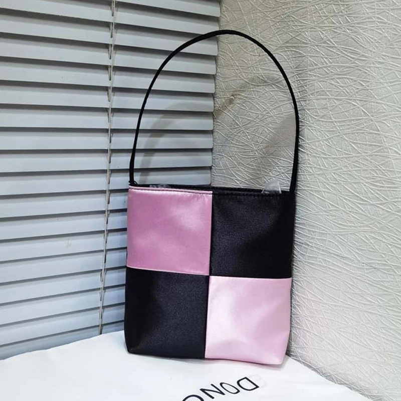 Silk Square Handbag Women's Fashion Clutch Bag Small Batch High-End Designer Phone Purse Elegant Party Evening Bag Gift for Her
