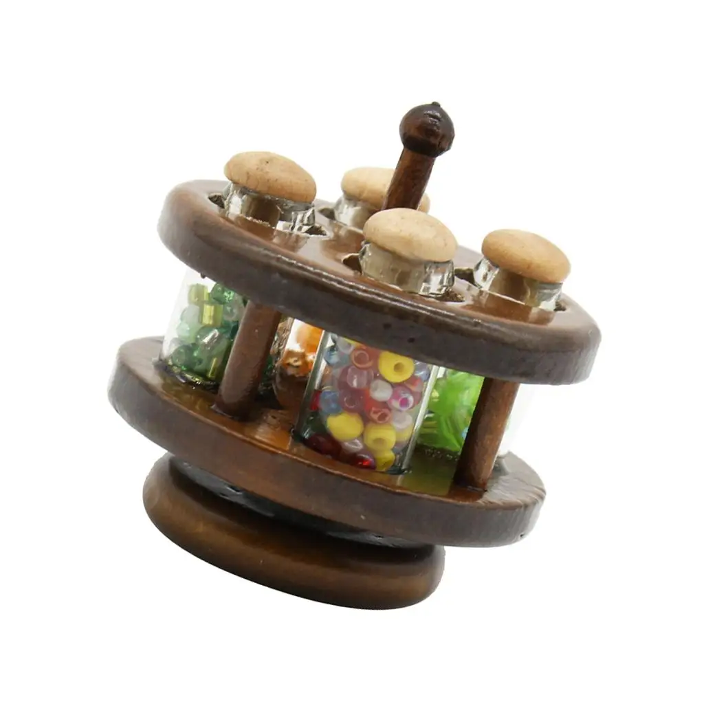 Dollhouse Miniatures tempero, frascos de cozinha, 1:12