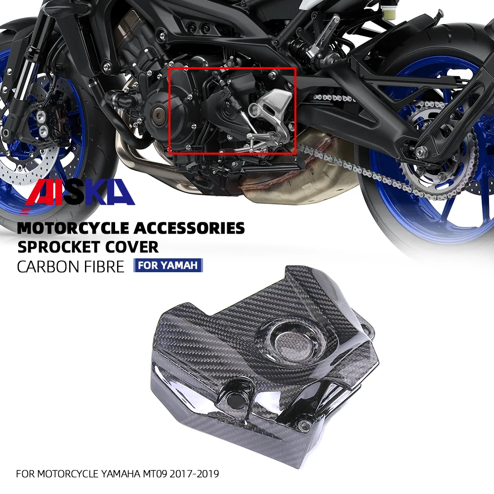 

100% Dry Carbon Fiber Pre-preg 3K Motorcycle Body Fairing Kit Clutch Small Tooth Cover for Yamaha MT09 FZ09 MT09 FZ09 2013-2016