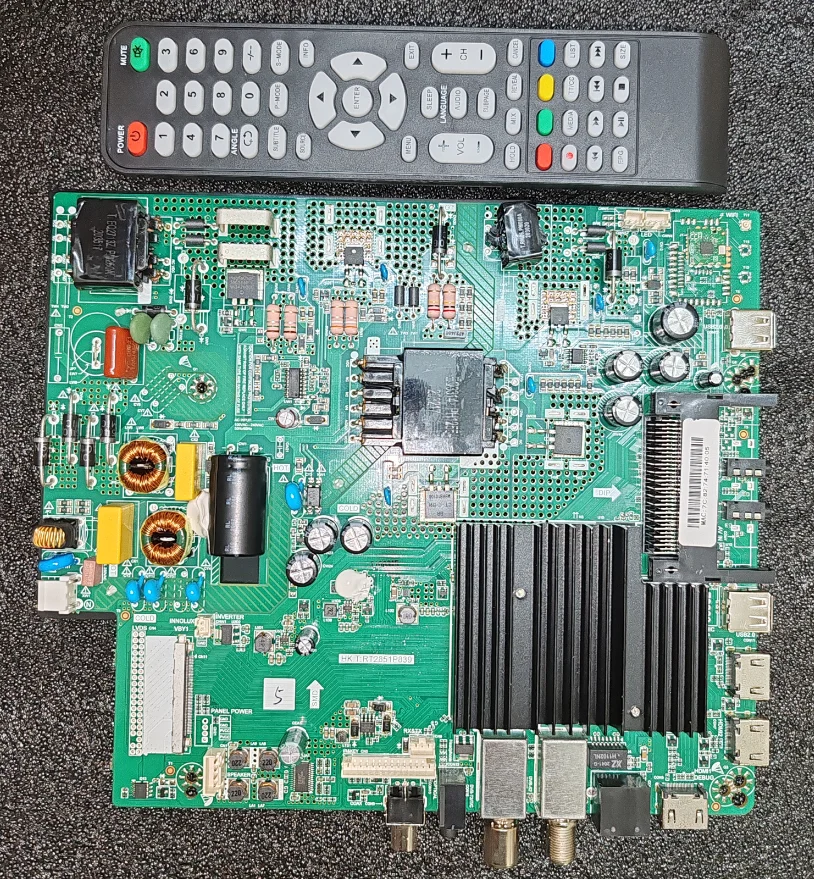 HK.T.RT2851P839 4k three in one WiFi network TV motherboard  Android 9.0, 1.5GB+8GB RAM, 94-114V, 600mA, works well