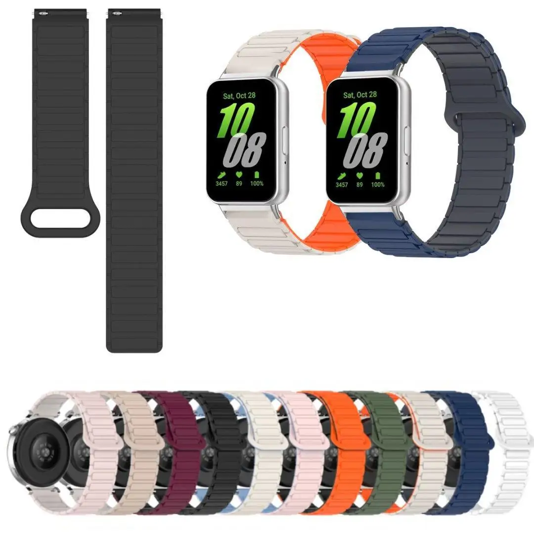 Correa de reloj de silicona con lazo magnético para Samsung Galaxy Fit3 SM-R390