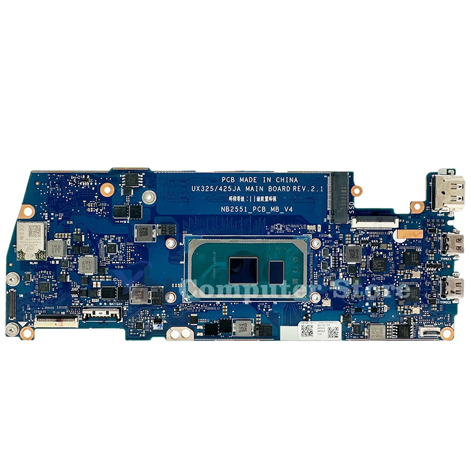 Imagem -05 - Placa-mãe do Portátil para Asus Ux325ja U4700ja Bx425ja Rx425ja Ux325 U3700ja Bx325ja Rx325ja Rx325ja Rx325ja i5 i7 10th Gen