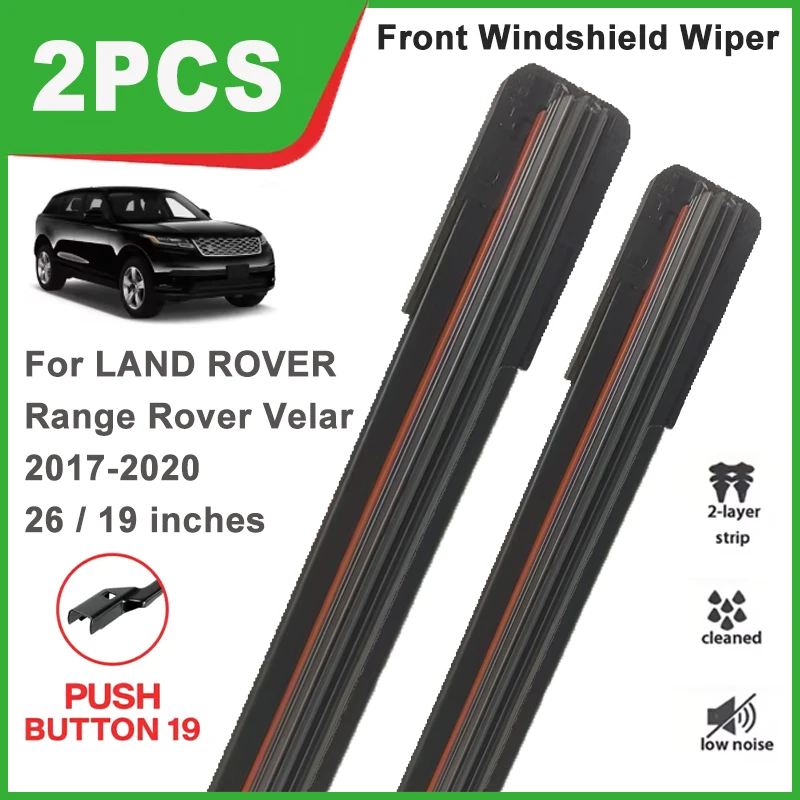 

2PCS Double Rubber Front Wiper Blades For LAND ROVER Range Rover Velar 2017-2020 Windshield Windscreen Car Accessories
