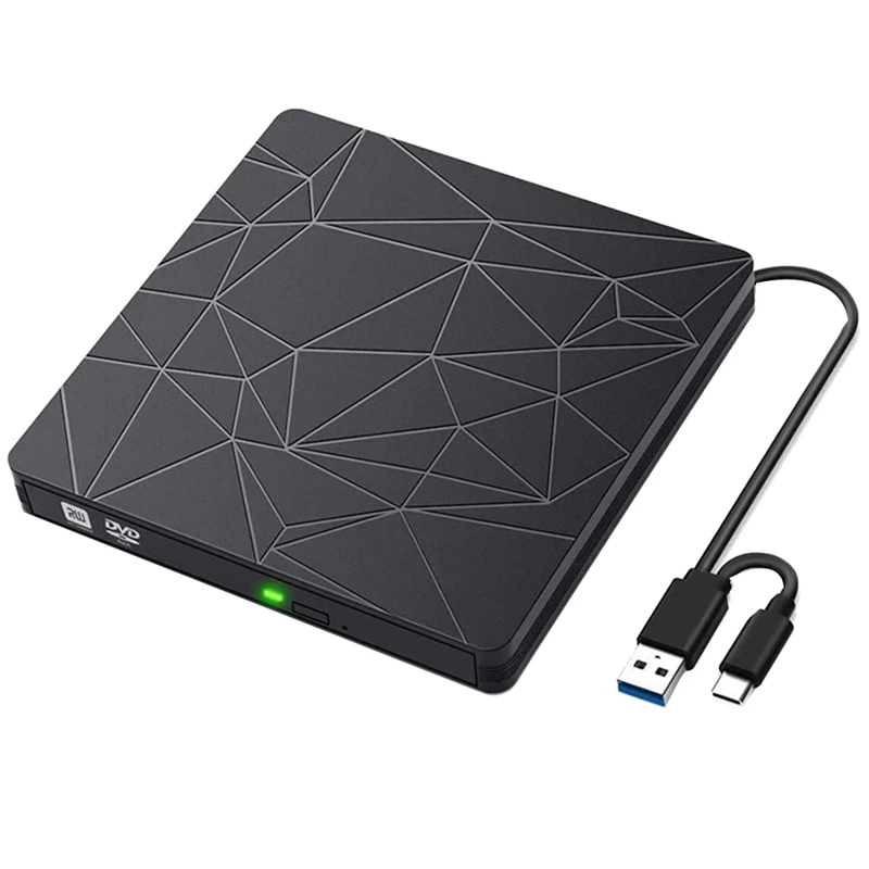 External DVD CD Drive DVD CD-ROM Dual Interface Drive Type-C USB CD Burner Drive