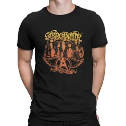 Cool Crazy T-Shirt Men Round Neck Cotton T Shirt Aerosmith Short Sleeve Tee Shirt Party Tops