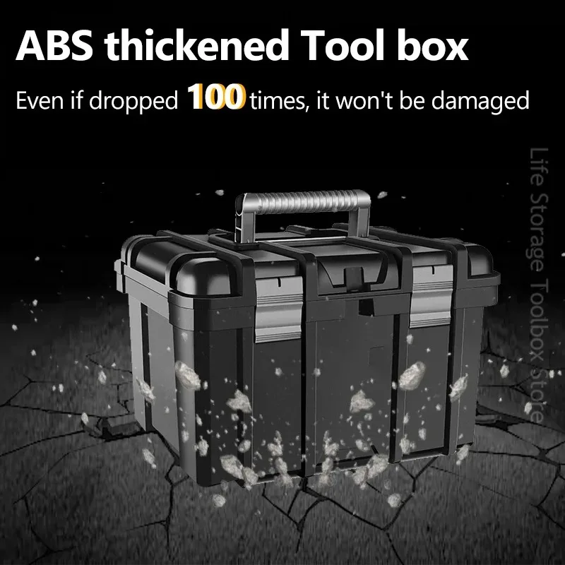 Large Tool Box Increase In Height Suitcases Hardware Parts Box Portable Tool Organizer Professional ToolBox For Garage Workshop