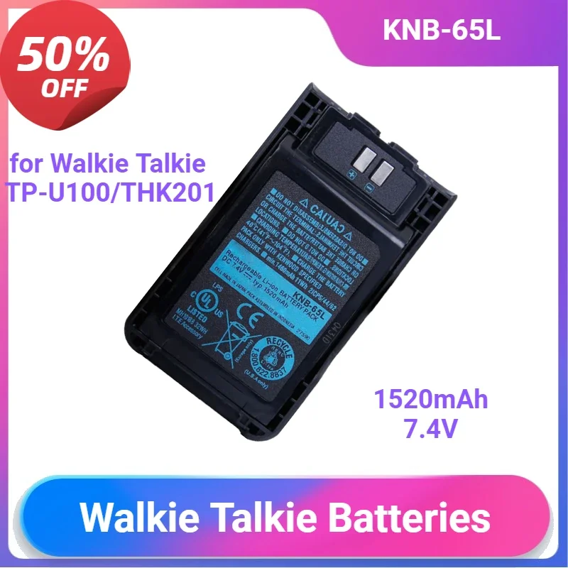 

KNB-65L for Walkie Talkie TP-U100/THK201 TK3000 TH-K20/K40A Two Way Radio 1520mah 7.4V