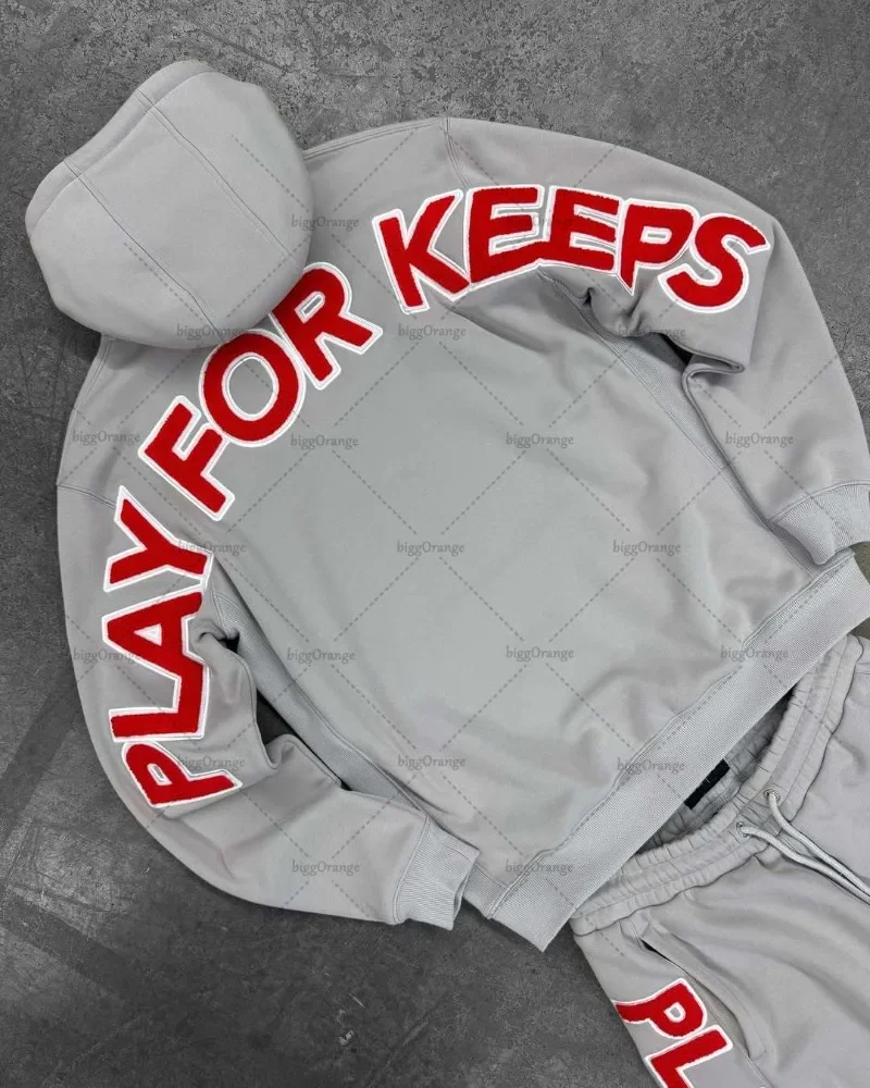 بدلة رجالية غير رسمية Harajuku Y2Koversized للشارع الهيب هوب بأحرف ريترو سترة فضفاضة عصرية ملابس عالية الشارع العصرية