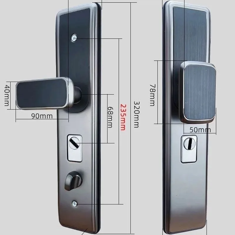 

New General-purpose Alloy Household Handle, Door Handle Lock Thickened Panel Space Aluminum Material Three Lock Tongues