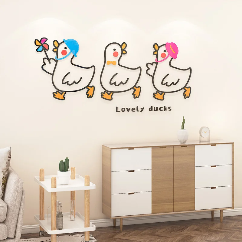 

WS287 Decorative dormitory wall stickers 3D warm room layout Girls living room bedroom bedside background wall stickers