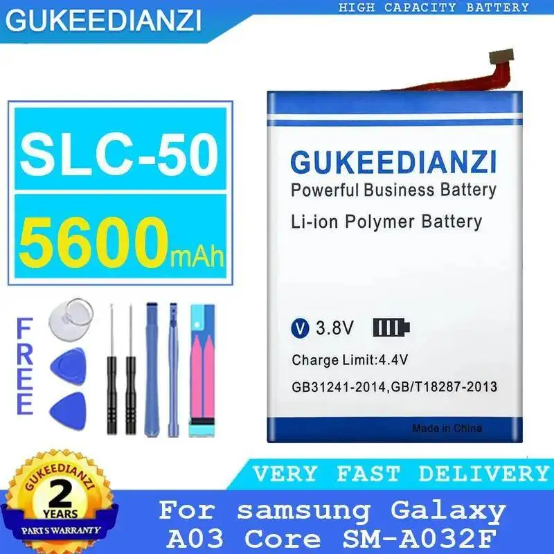 

Прочный аккумулятор для мобильного телефона Samsung Galaxy A03 Core SM-A032F Slc-50 5600 мАч