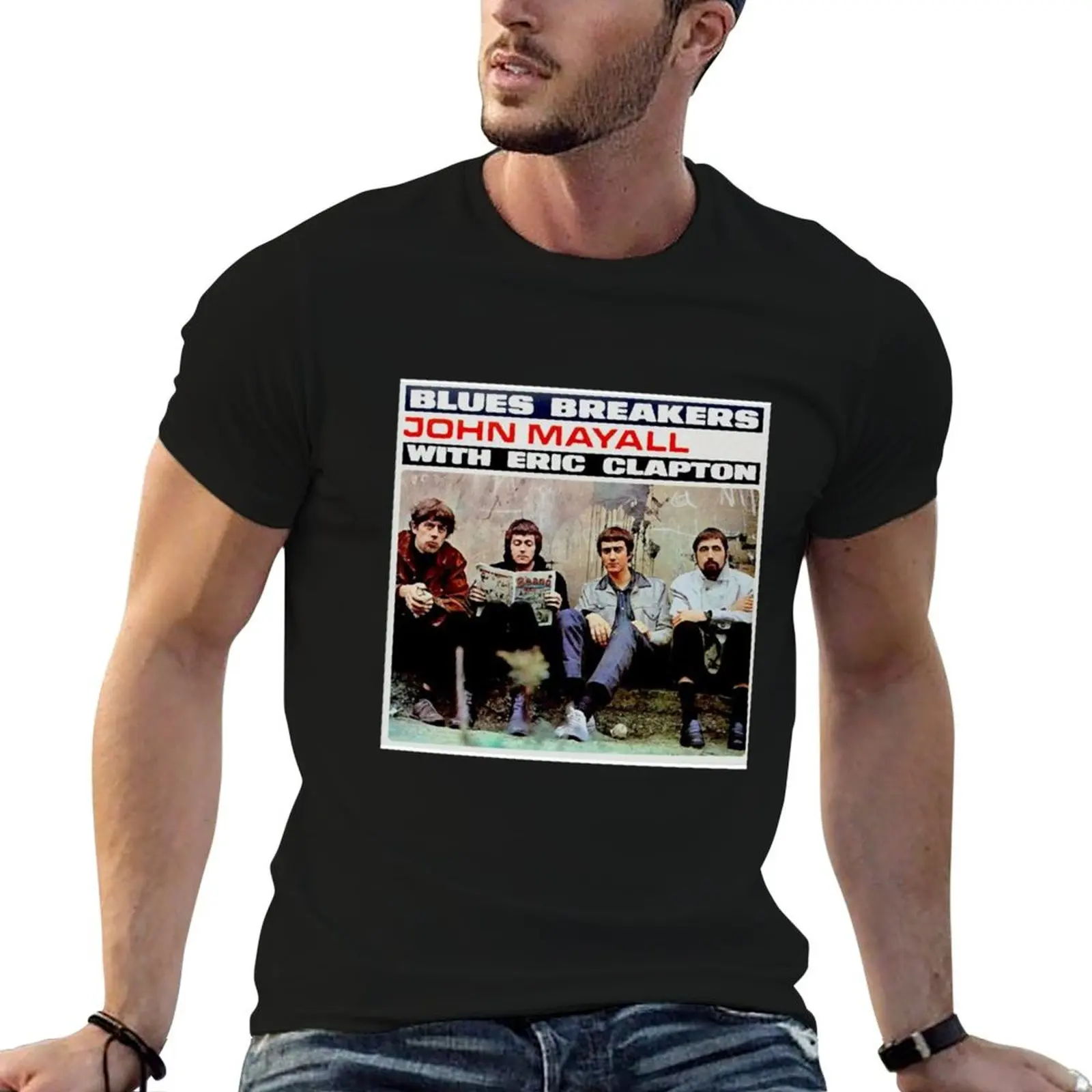 Blues Breakers John Mayall With Eric Clapton T-Shirt Modern Print Casual T-Shirt