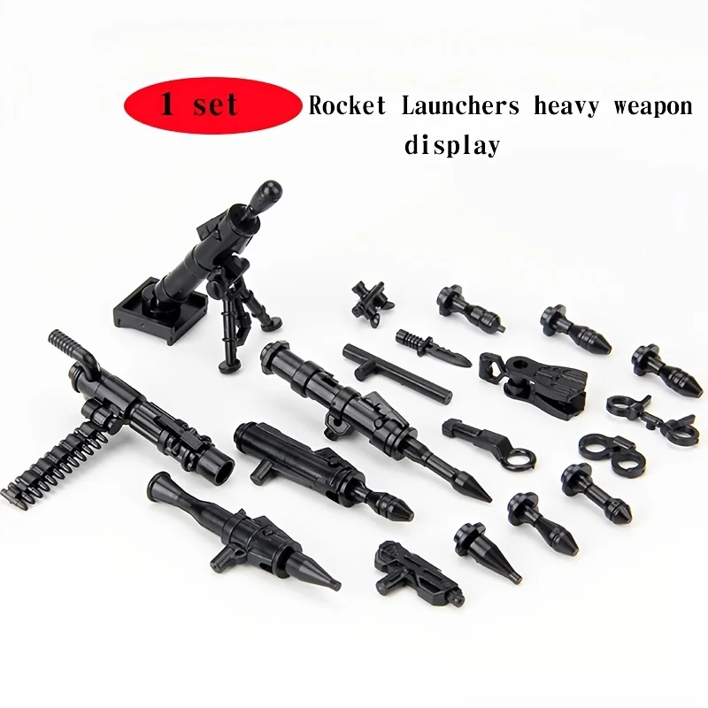 Military Weapon Swat Gun Cannon Guns Toy Suit Figures Building Blocks Toys For Children Ww2 Weapons Kids Gifts