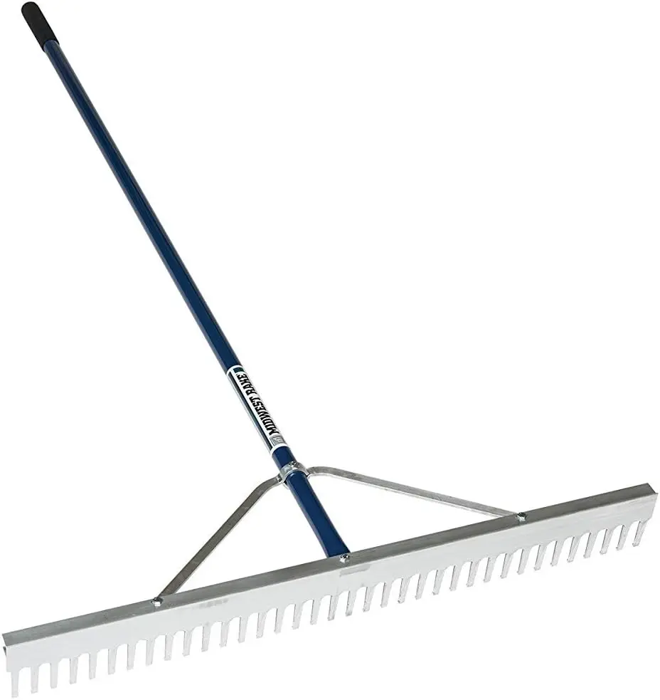 Aluminum Landscape Rake,  Blue