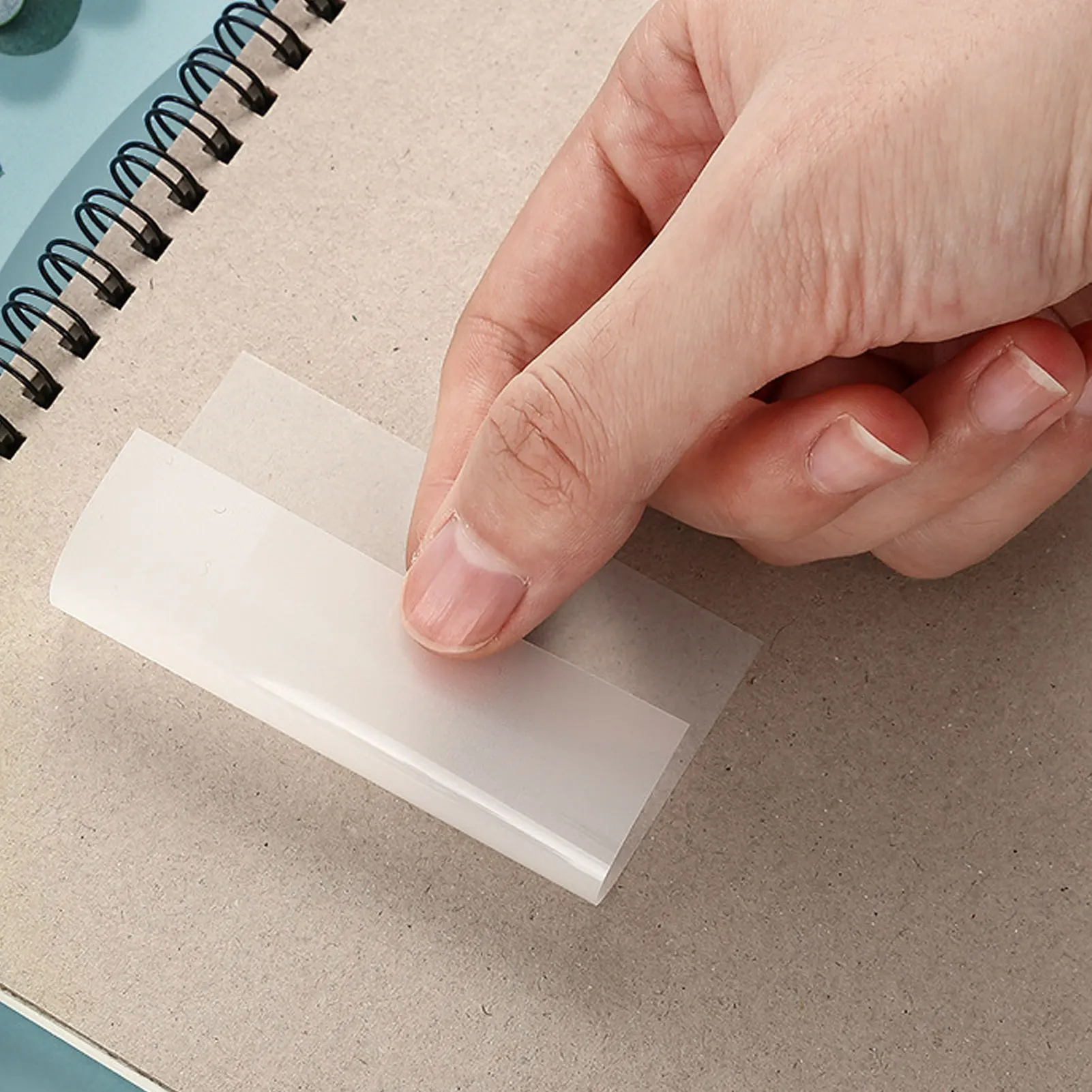 Note adesive trasparenti 50 fogli Carte adesive impermeabili Blocco note trasparenti autoadesivi Forniture per ufficio scolastico