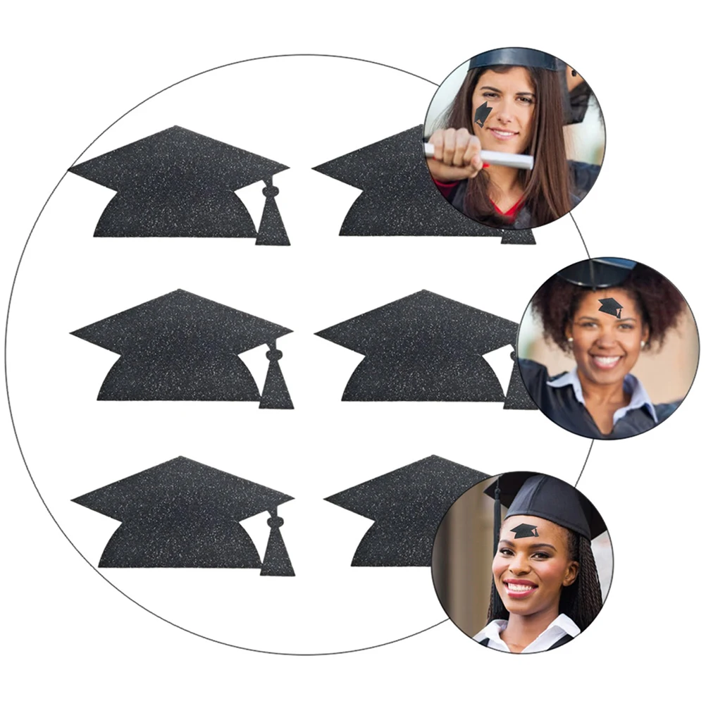 

24Pcs Graduation Cap Paper Stickers Durable Adhesive Happy Party Supplies Cake Water Cup Decor Paper Sticker Adhesive Stickers