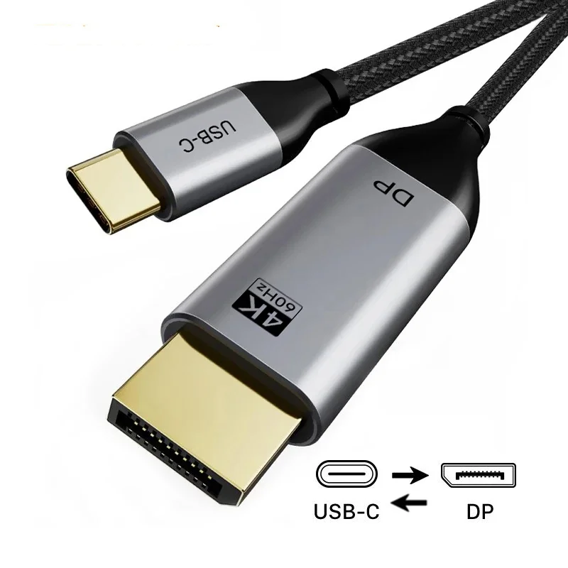 

DisplayPort to USB C Cable Bi-directional 4K DP Type C 3.1 to Display port Cable Thunderbolt 3 to 4K DP For MacBook Pro Samsung