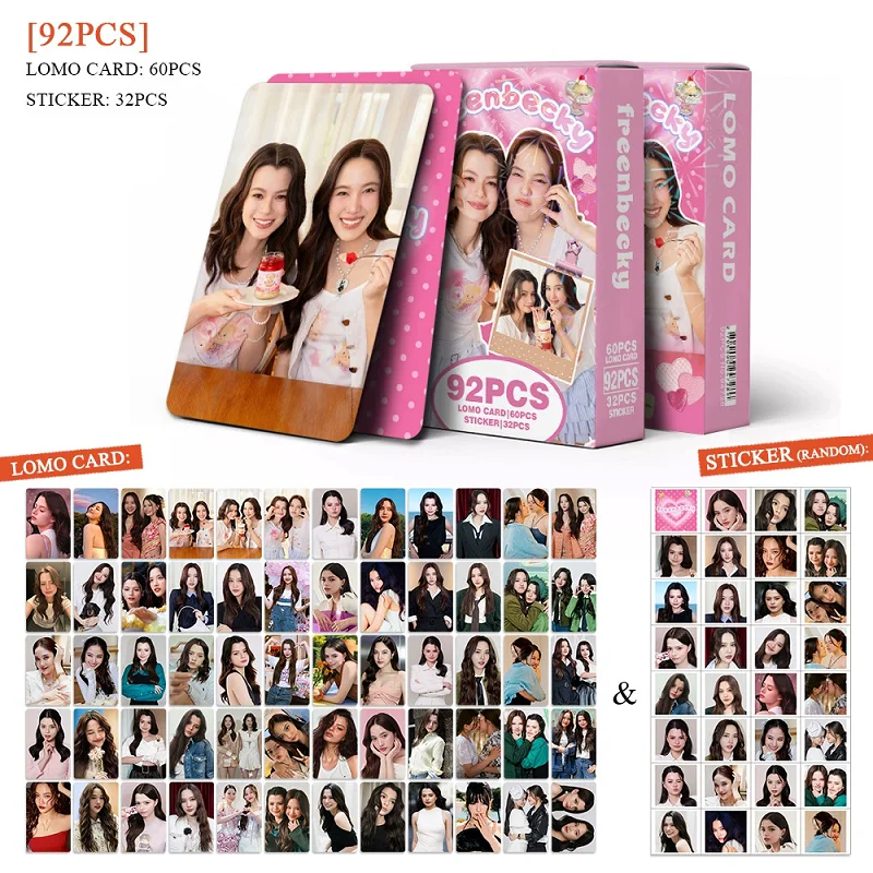 

92PCS FreenBecky Lomo Cards Set Thai Star 60P Couple Photocards 32P Cute Stickers Idol Portrait Cards Fans Collection Gift