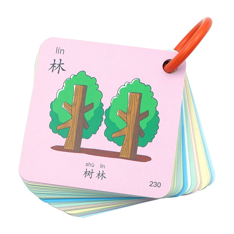 

300 Children's Literacy Cards, Elementary School Children's Early Education Enlightenment, Picture Pictographic Literacy Cards