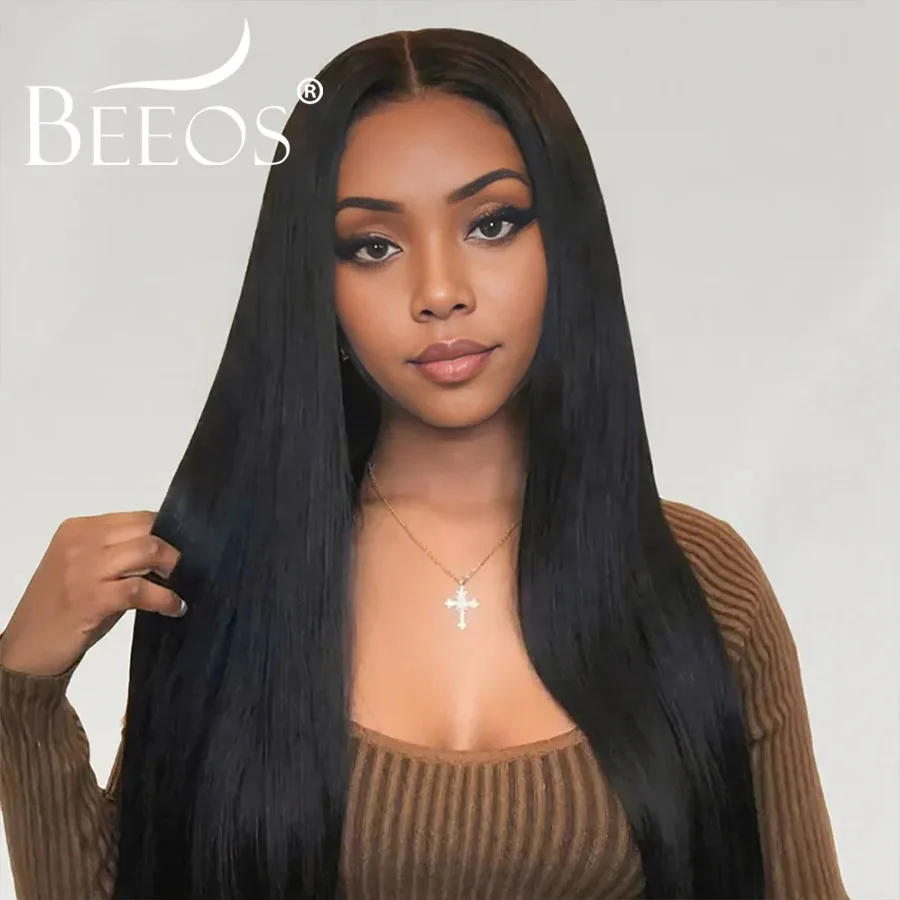 Real HD Cierre de encaje 2x6 HD Cierre de encaje transparente cabello humano separación profunda sedoso recto nudos blanqueadores cabello Pre desplumado Remy