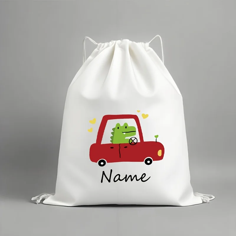 Cartoon Printed Drawstring Bag Casual and Simple Nylon Fabric Storage Baglarge Capacity Travel Handbag Suitable Exclusive Bags