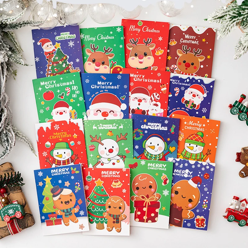 20pcs Christmas Mini Notebook Christmas ThemeDecoration Pocket Portable Notepad Children\'s Small Prize Booklet