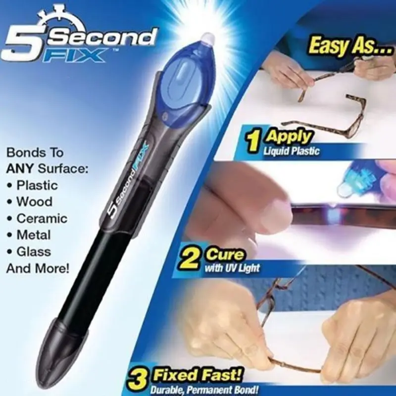 Imagem -04 - Cola Universal Laser de Secagem Rápida Home Powered Soldadura Plástica Líquida Second Fix uv Light Repair Pen Tool