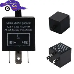 LED Flasher 12V Adjustable Frequency LED CF14 3 Pin Adjust 12V LED Flasher Relay Car Turn Signal Indicator Blinker Light